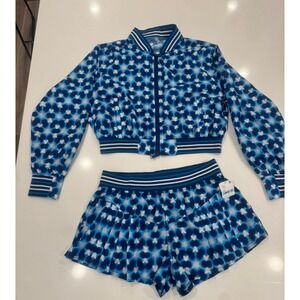 Free People Movement Size M‎ Top Seed Printed Lined Shorts & Jacket Activewear